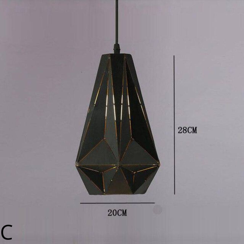 Lampe Suspension Rétro Loft Noir Type Américain - Lumiine