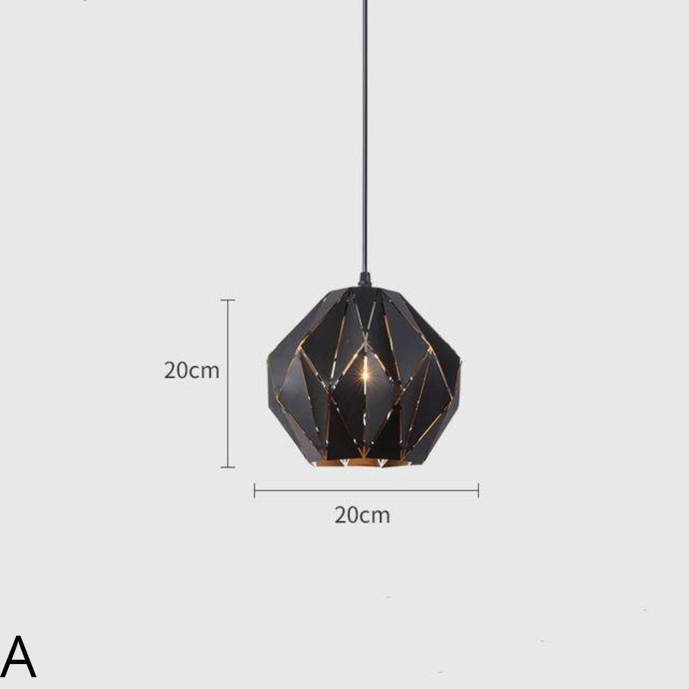 Lampe Suspension Rétro Loft Noir Type Américain - Lumiine