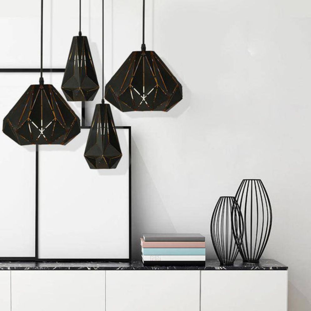 Lampe Suspension Rétro Loft Noir Type Américain - Lumiine
