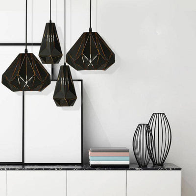Lampe Suspension Rétro Loft Noir Type Américain - Lumiine