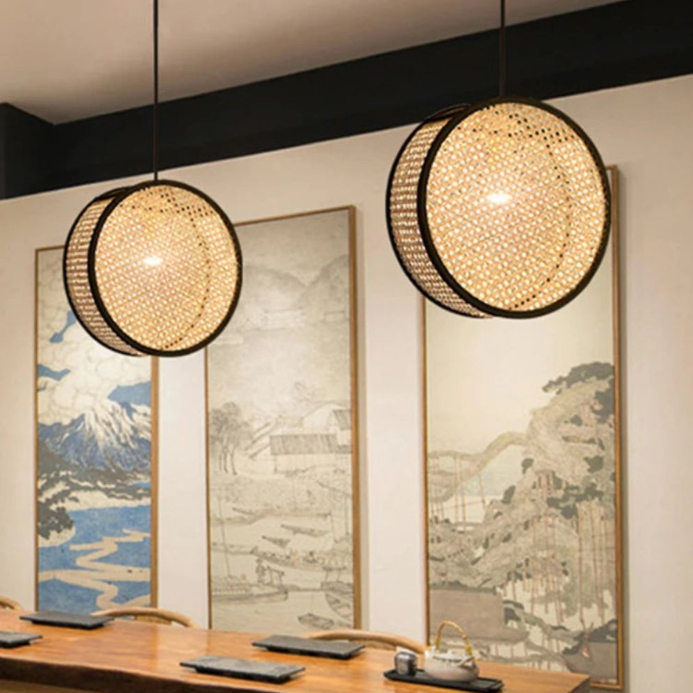 Lanterne Chinoise Suspendue en Tissu Fait à la Main - Lumiine
