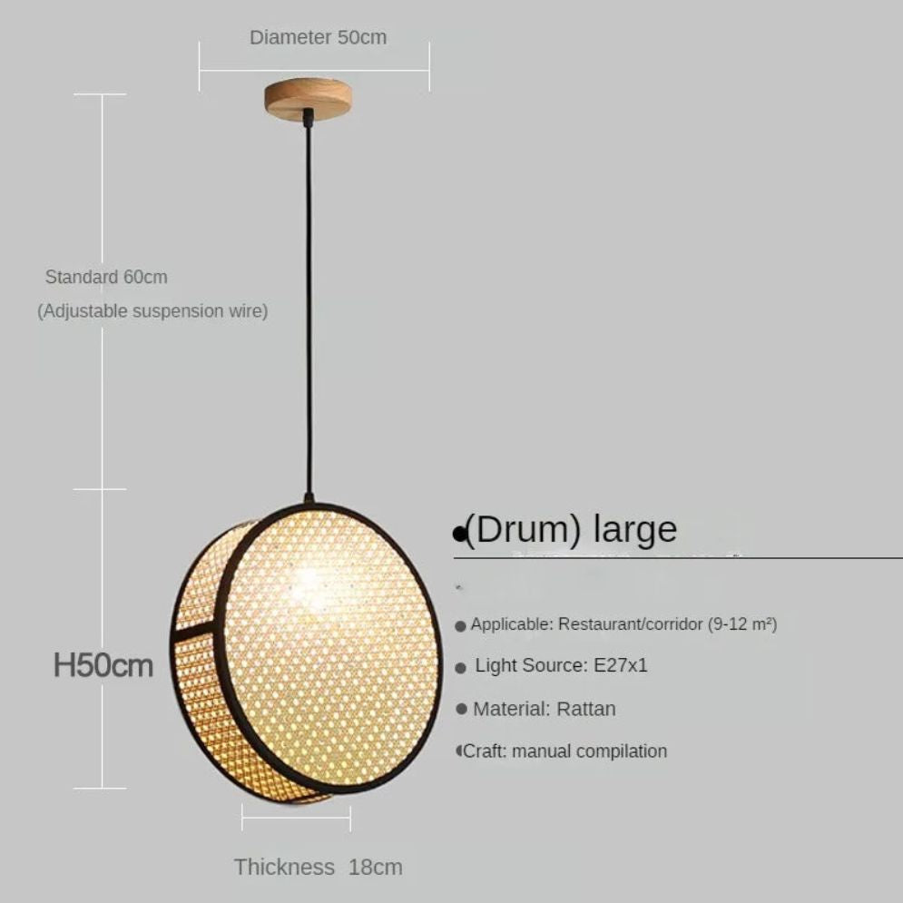 Lanterne Chinoise Suspendue en Tissu Fait à la Main - Lumiine