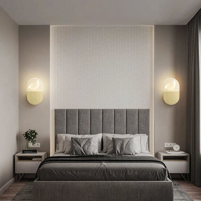 Applique Murale Led Cuivre Ligne Tuyau Acrylique Abat-Jour - Lumiine