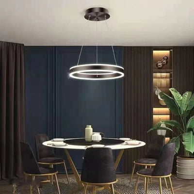 Lustre à Anneau Métallique Dimmable Design - Lumiine
