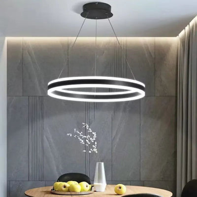 Lustre à Anneau Métallique Dimmable Design - Lumiine