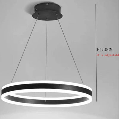 Lustre à Anneau Métallique Dimmable Design - Lumiine