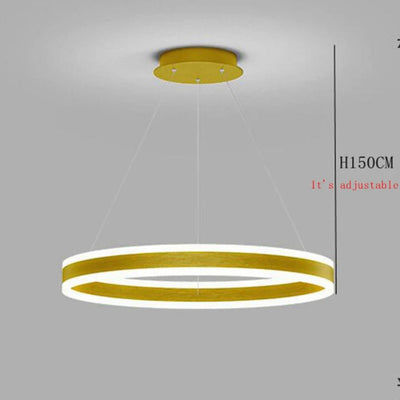 Lustre à Anneau Métallique Dimmable Design - Lumiine