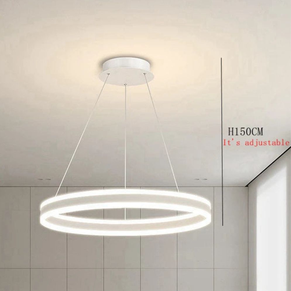 Lustre à Anneau Métallique Dimmable Design - Lumiine