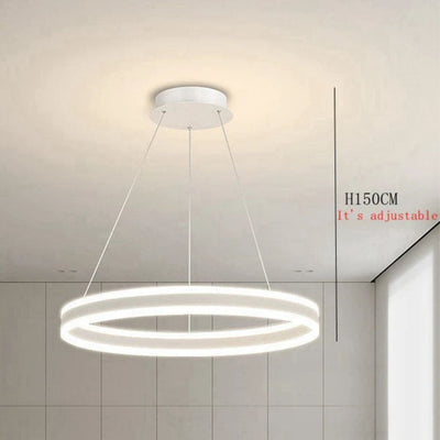 Lustre à Anneau Métallique Dimmable Design - Lumiine