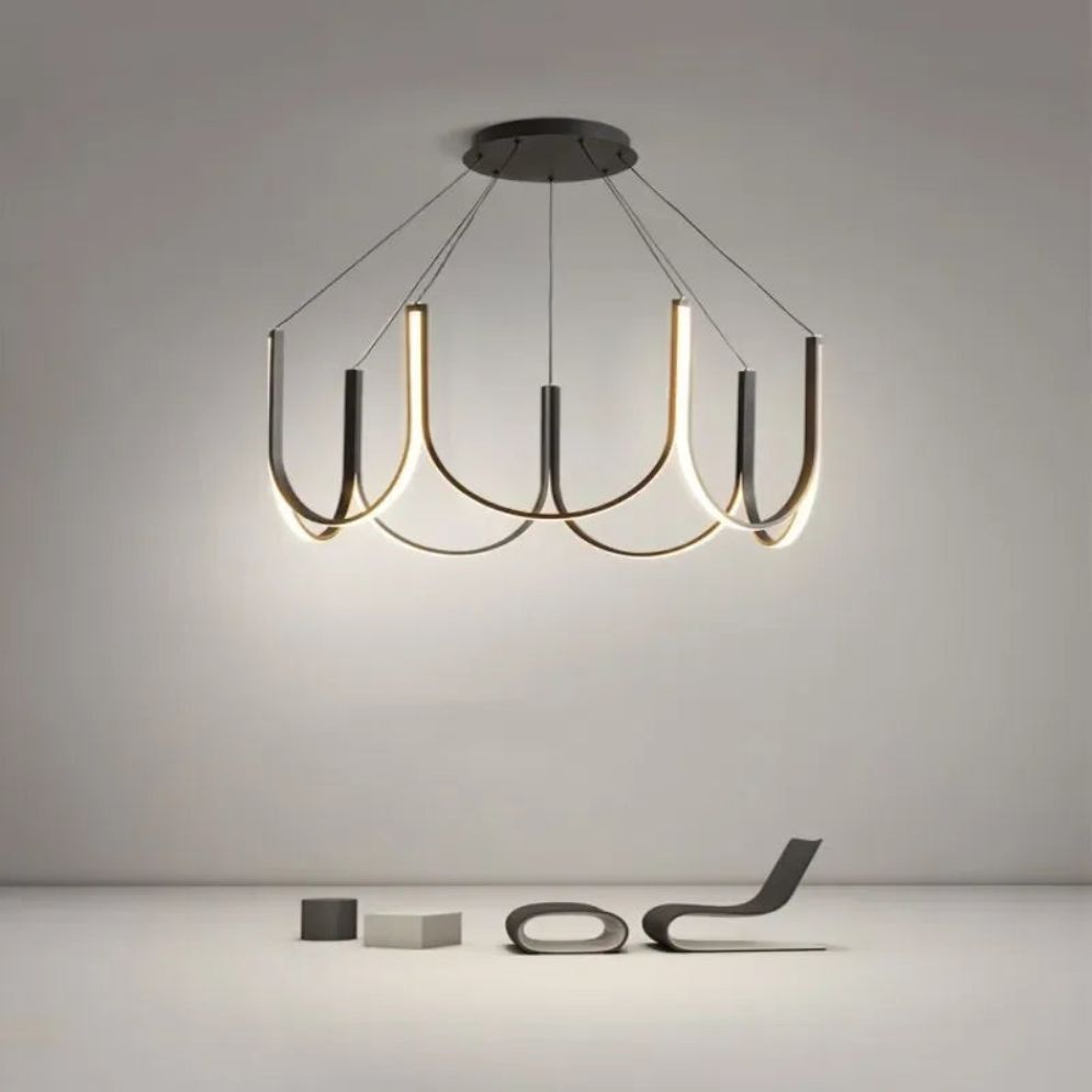 Lustre Arc-en-Ciel de Style Italien en Forme de U - Lumiine