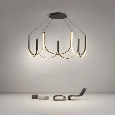Lustre Arc-en-Ciel de Style Italien en Forme de U - Lumiine