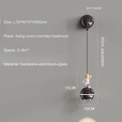 Lustre Astronaute Décoration Créative Chambre Enfants - Lumiine