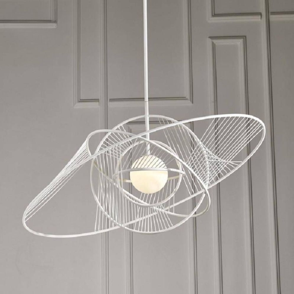 Lustre avec Plusieurs Cercles en Métal Entrelacés Rings