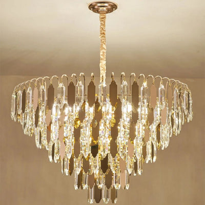Lustre Baroque Led Doré avec Ampoule en Verre Cristal Rétro - Lumiine