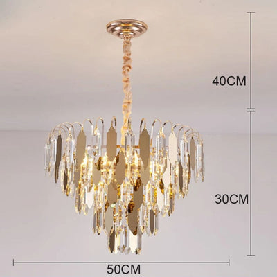 Lustre Baroque Led Doré avec Ampoule en Verre Cristal Rétro - Lumiine