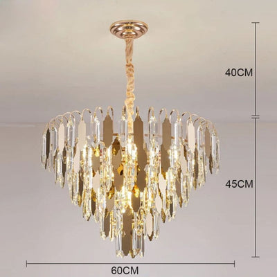 Lustre Baroque Led Doré avec Ampoule en Verre Cristal Rétro - Lumiine