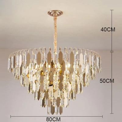 Lustre Baroque Led Doré avec Ampoule en Verre Cristal Rétro - Lumiine