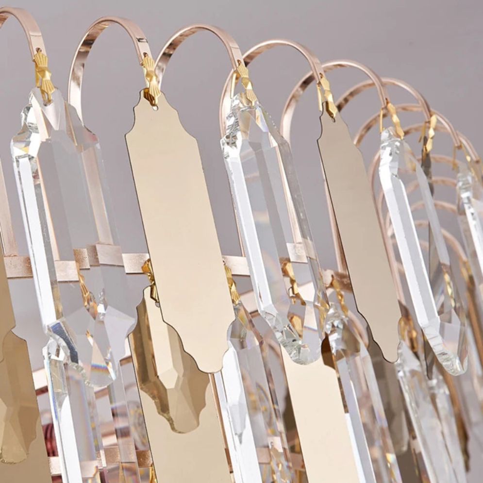 Lustre Baroque Led Doré avec Ampoule en Verre Cristal Rétro - Lumiineb