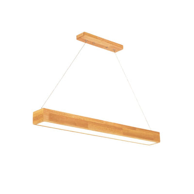 Lustre Barre en Bois D'intérieur Design - Lumiine