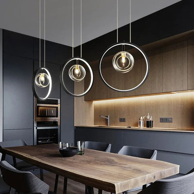 Lustre Luxe Bulles Longue Éclairage Led en Verre Transparent - Lumiine