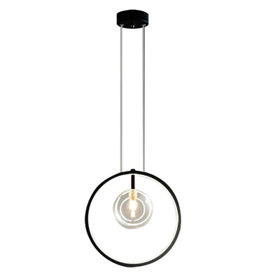 Lustre Luxe Bulles Longue Éclairage Led en Verre Transparent - Lumiine