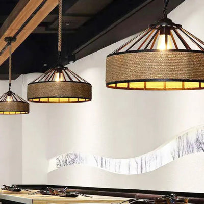 Lustre Restaurant Américain Minimaliste Rétro Créatif Métal - Lumiine