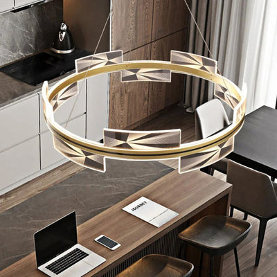 Lustre Design à LED Branches en Métal et Lampes en Verre Lindsey - Lumiine