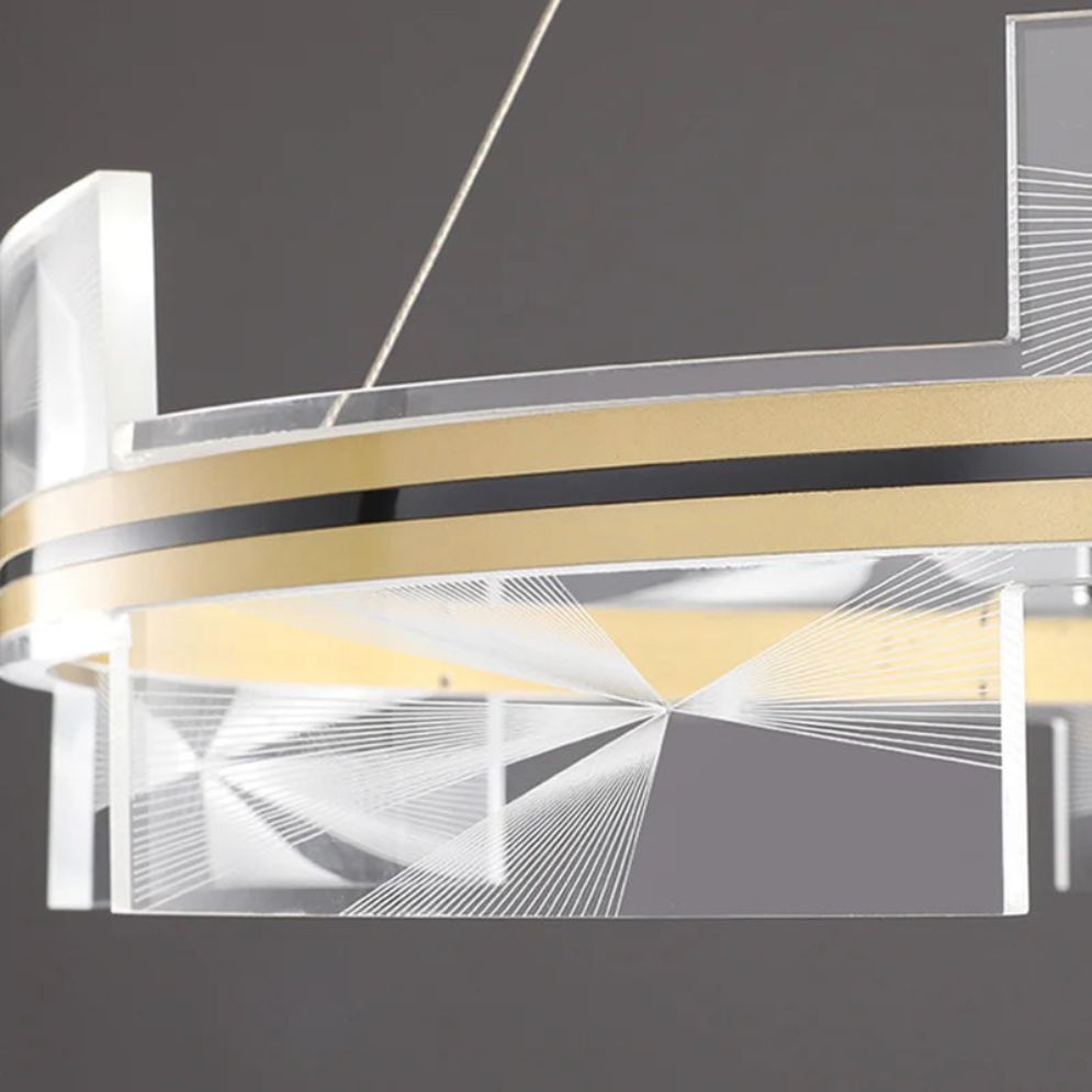 Lustre Design à LED Branches en Métal et Lampes en Verre Lindsey - Lumiine