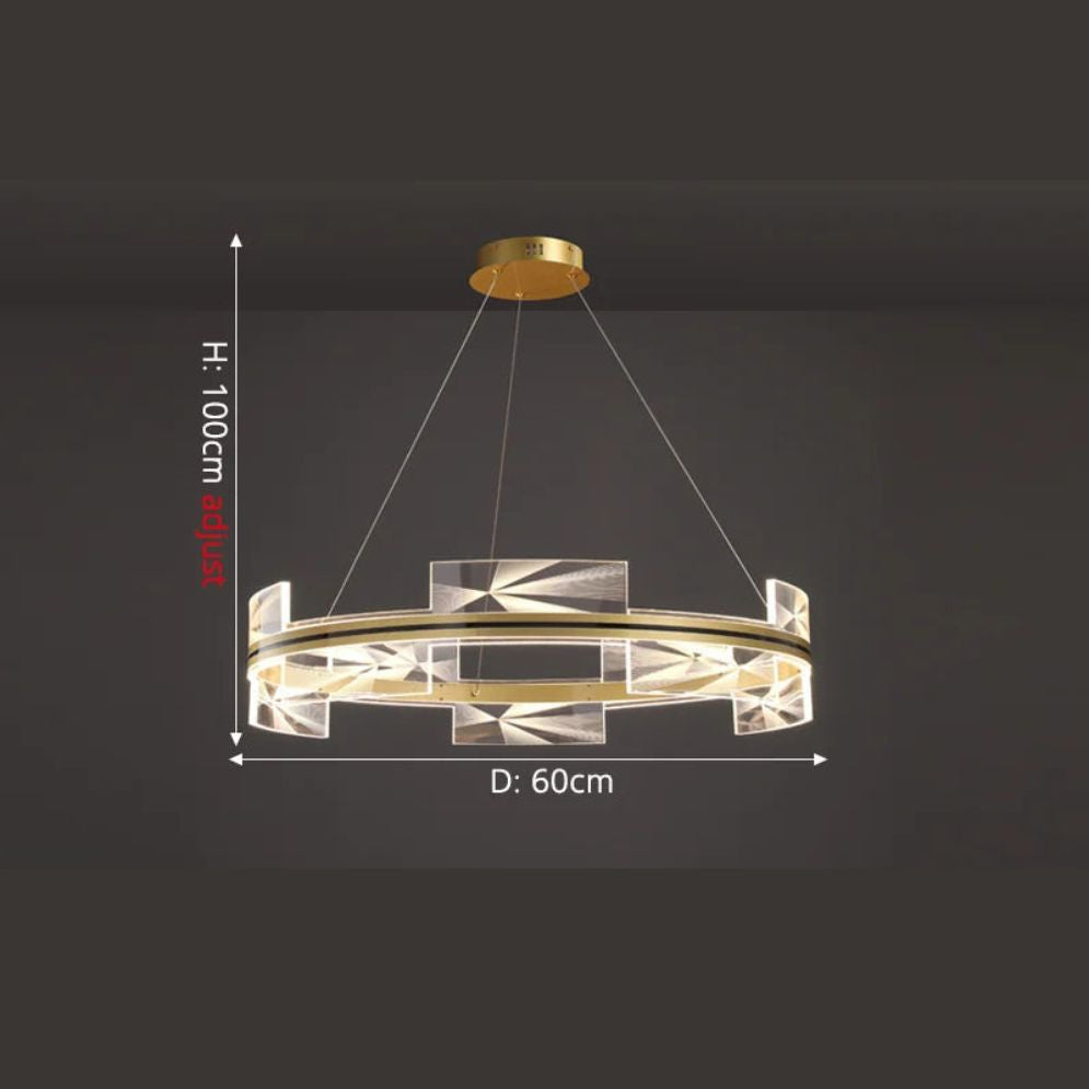 Lustre Design à LED Branches en Métal et Lampes en Verre Lindsey - Lumiine