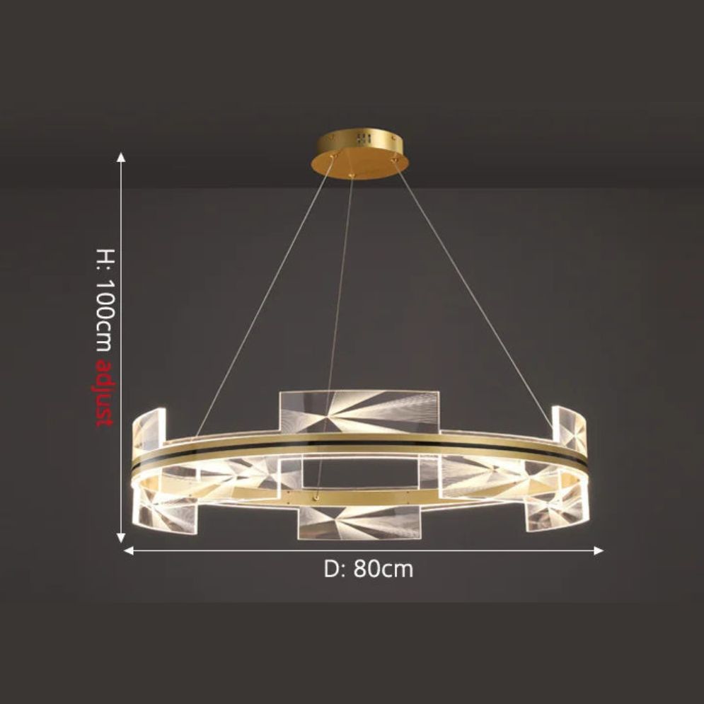 Lustre Design à LED Branches en Métal et Lampes en Verre Lindsey - Lumiine