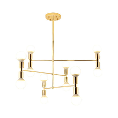 Lustre Design avec Branches Dorées et Boules en Verre Vertigo - Lumiine