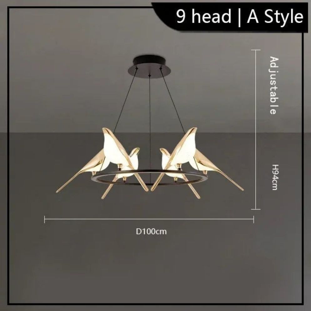 Lustre Design Forme D’oiseau Décoration Intérieure Moderne - Lumiine