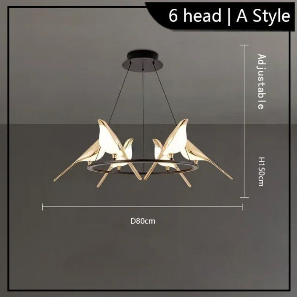 Lustre Design Forme D’oiseau Décoration Intérieure Moderne - Lumiine