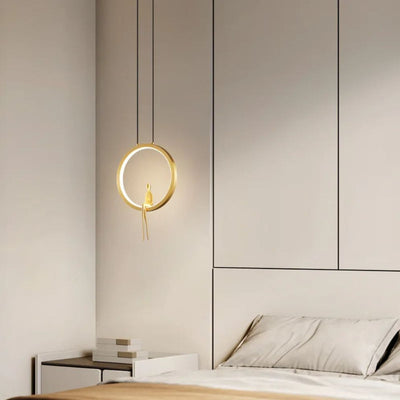 Lustre Design et Minimaliste Doré et Formes Circulaires Zev - Lumiine