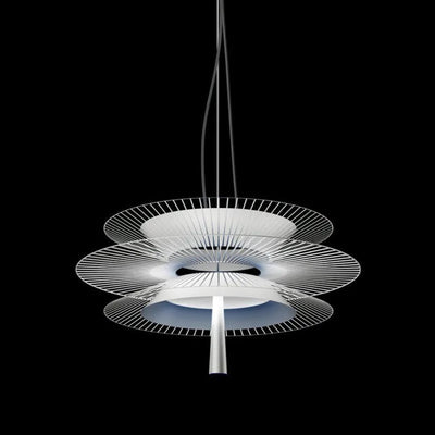 Lustre Design à Led avec Anneaux en Métal Noir ou Doré Luxury - Lumiine