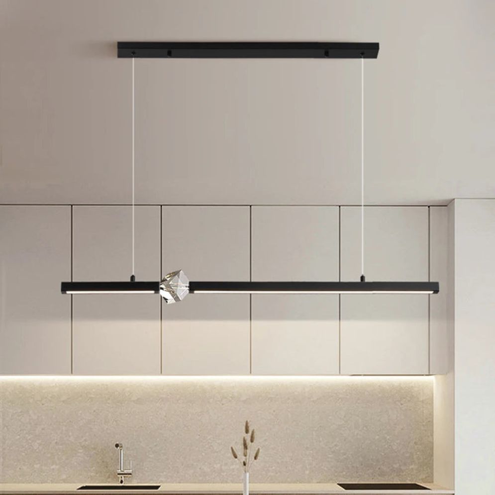 Lustre Design à Led Doré avec Boule en Cristal Luxury - Lumiine