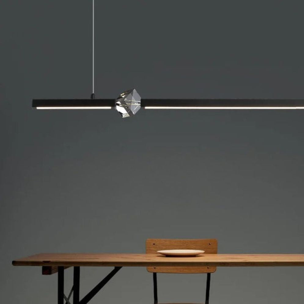 Lustre Design à Led Doré avec Boule en Cristal Luxury - Lumiine