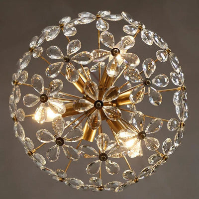 Lustre Design Led en Verre Cristal Style Rétro