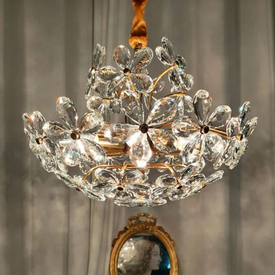 Lustre Design Led en Verre Cristal Style Rétro