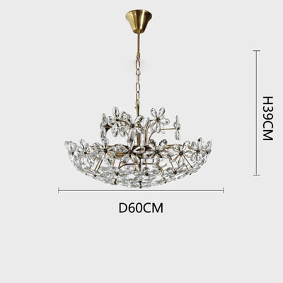 Lustre Design Led en Verre Cristal Style Rétro