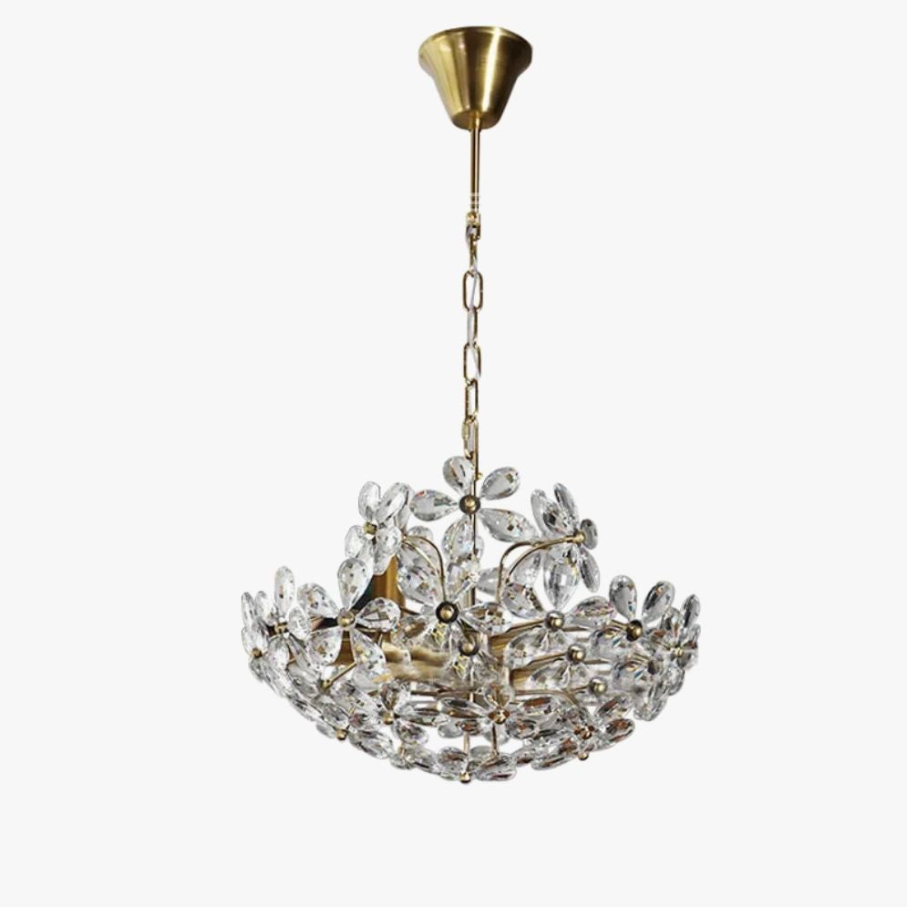 Lustre Design Led en Verre Cristal Style Rétro