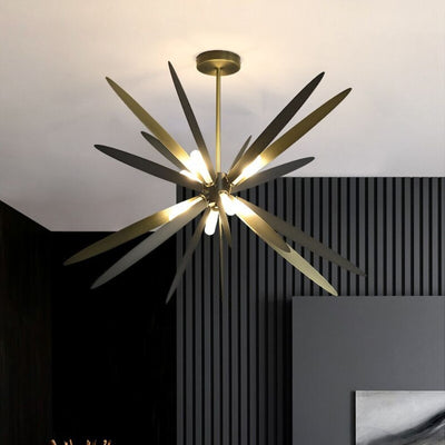 Lustre Design Led avec Baguettes Métalliques Lucian