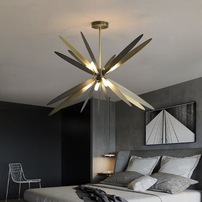 Lustre Design Led avec Baguettes Métalliques Lucian