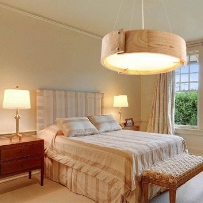Lustre en Bois à LED Ajustable Wooden