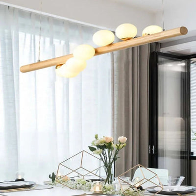 Lustre en Bois et Verre Style Japonais Suspendue - Lumiine