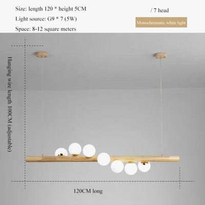 Lustre en Bois et Verre Style Japonais Suspendue - Lumiine