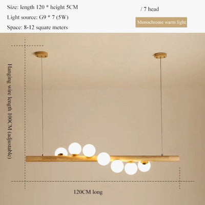 Lustre en Bois et Verre Style Japonais Suspendue - Lumiine