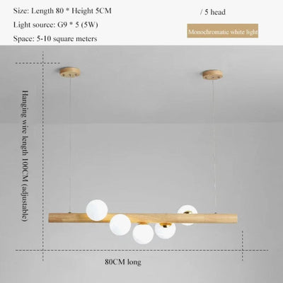 Lustre en Bois et Verre Style Japonais Suspendue - Lumiine