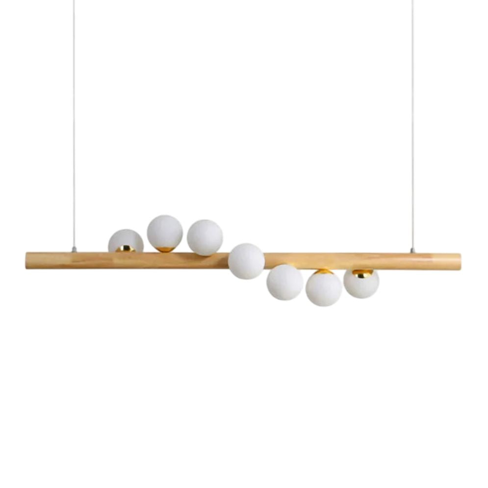 Lustre en Bois et Verre Style Japonais Suspendue - Lumiine