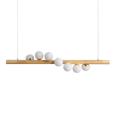 Lustre en Bois et Verre Style Japonais Suspendue - Lumiine